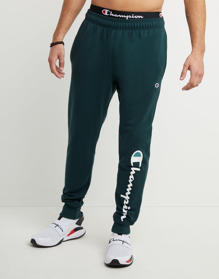 Champion Powerblend Fleece Script Logo Erkek Joggers Yeşil ( LUXGBZ317 )